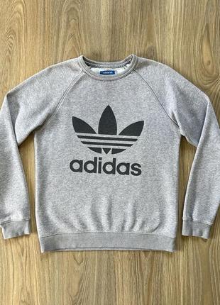 Чоловічий теплий бавовняний світшот з принтом adidas originals