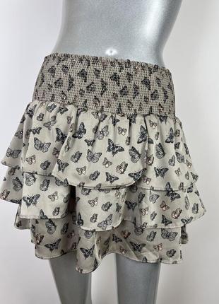 Красивая юбка на резинке с воланами s3 фото