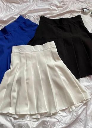 Базовая юбка,тениска, теннисная юбка, юбка плиссе,мини юбка, юбка с высокой посадкой