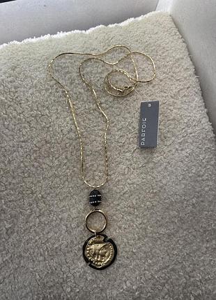 Подвеска цвет золото черная