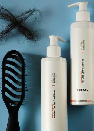 Шампунь + кондиціонер проти випадіння волосся hillary serenoa & рр hair loss control shampoo2 фото