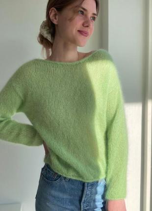 Базовий светр з кід мохера на шовку3 фото