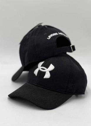 Кепка черная женская мужская в стиле under armour бейсболка  унисекс андер армор люкс качество