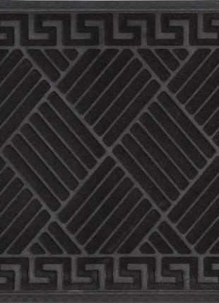Килимок придверний брудозахисний relana mx geometry 60х90 см прямокутний чорний