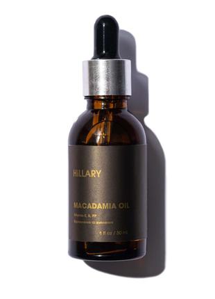 Органічна нерафінована олія макадамії холодного віджиму hillary organic cold-pressed macadamia oil 30 мл