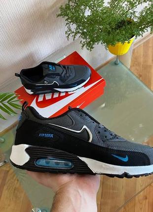 Nike air max 90 cordura (серо-синий)