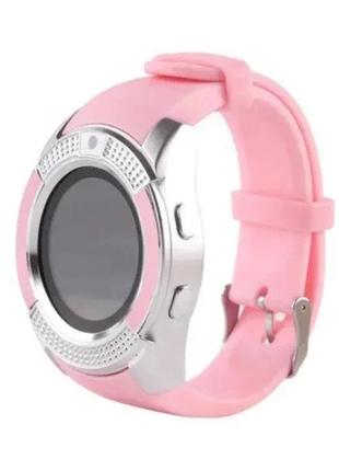 Cмарт-годинник smart watch v8 (рожевий)