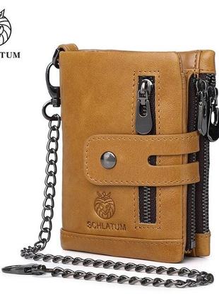 Чоловічий гаманець із натуральної шкіри. шкіряний гаманець чоловічий портмоне зі шкіри коричневий