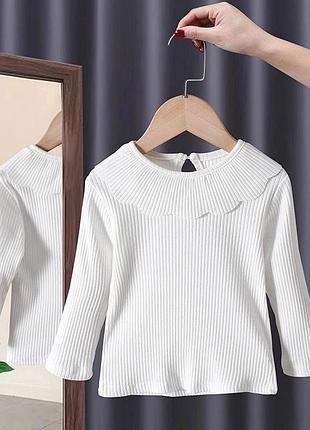 Нарядный реглан рубчик с воротником 😍