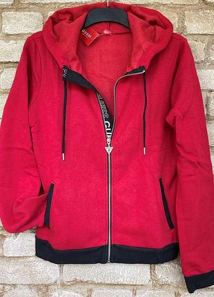 1, толстовка з капюшоном флісова кофта guess розмір l-xl оригінал