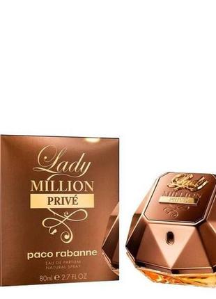 Женская парфюмированная вода paco rabanne lady million prive (пако рабан леди миллион прайв) 80 ml