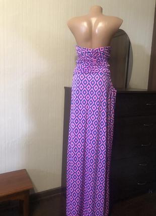 Платье шикарное в пол розовое с орнаментом3 фото
