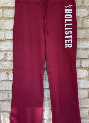 1, теплые женские брюки флисовые прямые hollister размер l wide-leg  оригинал