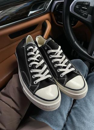 Converse all star chuck taylor 70 classic low black класичні чорні кеди конверс низькі унісекс чоловічі жіночі черные кеды мужские женские