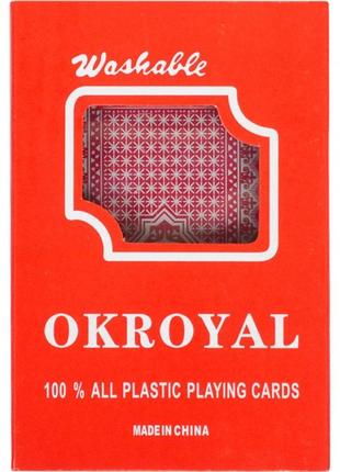 Карти гральні пластикові "okroyal" 95306, 54 картки
