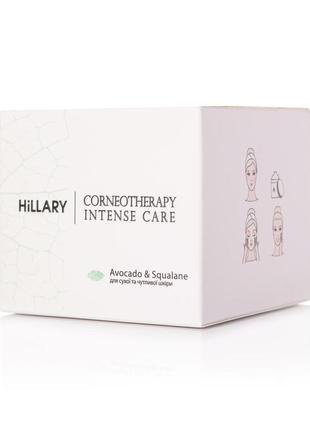 Крем для сухої та чутливої шкіри hillary corneotherapy intense сare avocado & squalane, 50 мл2 фото