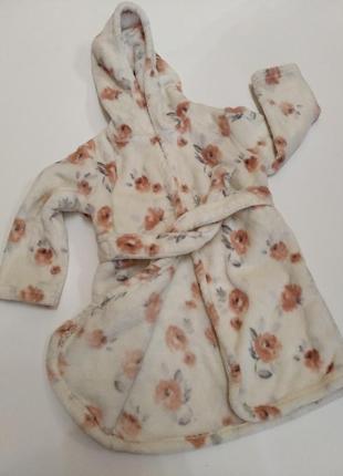 Красивейший и теплюсенький халатик доя девочки на 12-18 месяцев