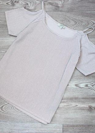 Блуза кофточка с вырезами плеч / текстурная с серебринкой, uk, 12/40