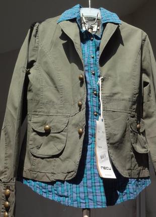 Молодіжна куртка з вшитою сорочкою захисна з металевими ґудзичками.6 фото