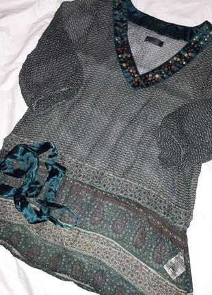 Блуза-туника индия  зелень р. м1 фото