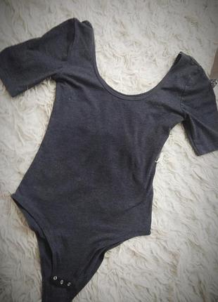 Тотальная распродажа!!!темно серый боди n 112