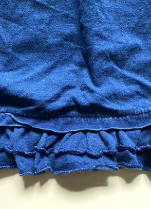 Платье из легкого денима синего цвета, под поясок, юбочка декорирована рюшами zara. размер: 1283 фото