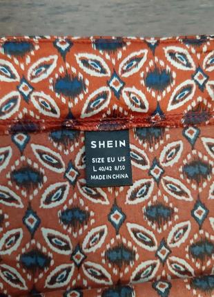 Сатиновая юбка с разрезом shein6 фото