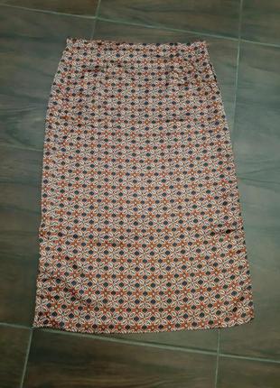 Сатиновая юбка с разрезом shein8 фото