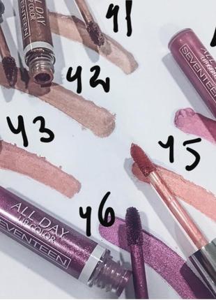 Seventeen all day lip color двухсторонняя  жидкая помада6 фото