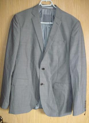 .новый легкий, тонкий серый пиджак " s.oliwer " w38 long шерсть 50%2 фото