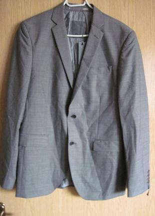 .новый легкий, тонкий серый пиджак " s.oliwer " w38 long шерсть 50%