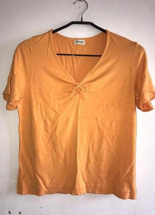 Футболка оранжева з стяжкою