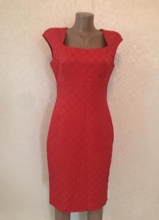 Красивое красное фирменное платье 12 размера1 фото