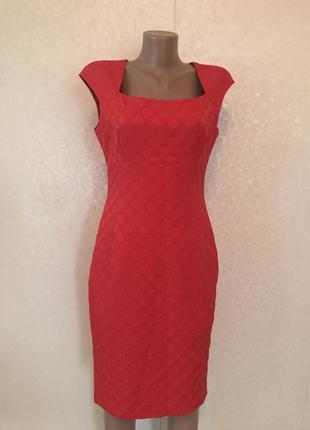 Красивое красное фирменное платье 12 размера2 фото