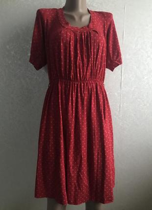 Новое  натуральное красное платье