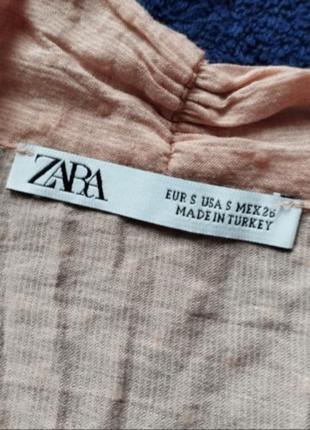 Розовая пудровая блуза блузка с бантом zara8 фото