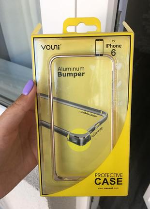 Розовый бампер на айфон 6