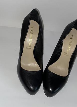 Cafenoir жіночі шкіряні туфлі на каблуку 36-й розмір3 фото