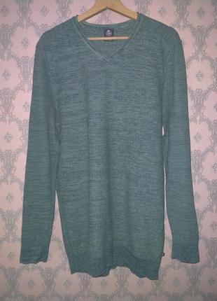 Мужской бирюзовый зеленый пуловер кофта джемпер свитшот tom tompson
