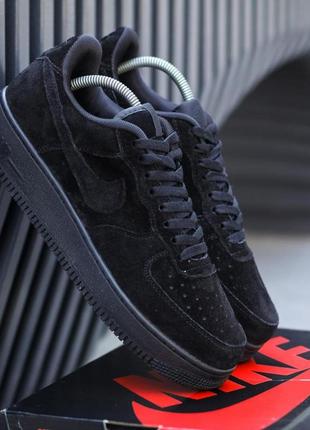 Мужские кроссовки nike air force 1 low black скидка sale / smb