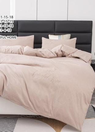 Турецкое постельное бельё 100% cotton комплект постельного белья евро размер 200×230 простыня на резинке