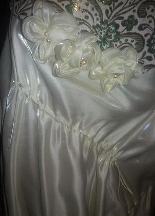 Вечірня сукня випускна з корсетом парча8 фото
