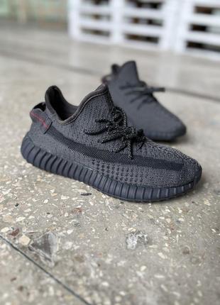 Мужские кроссовки adidas yeezy boost 350 v2 black reflective 41-42-43-44-45