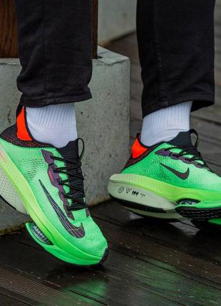 Nike air zoom alphafly green, кроссовки мужественный найк зум летние, кроссовки мужские найк зум зеленые