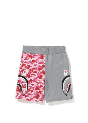 Мужские шорты a bathing ape bape abc camo side shark sweat shorts