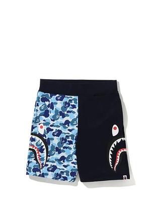 Мужские шорты a bathing ape bape abc camo side shark sweat shorts