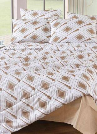 Шикарное постельное белье евро размер 200×230 сатин турция комплект постельного белья с летним одеялом10 фото