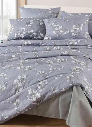 Шикарное постельное белье евро размер 200×230 сатин турция комплект постельного белья с летним одеялом9 фото