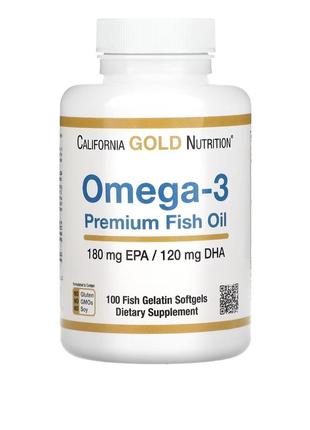 California gold nutrition  омега 3 преміум 100 табл.