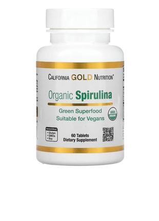 California gold nutrition organic spirulina органічна спіруліна 60 табл.